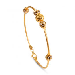 Elegant Two tone Gold Bangle Bracelet